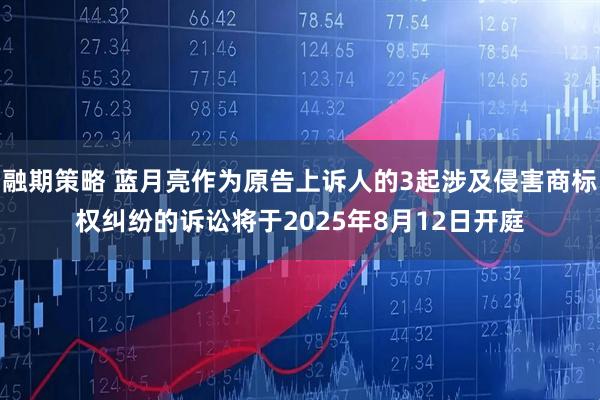 融期策略 蓝月亮作为原告上诉人的3起涉及侵害商标权纠纷的诉讼将于2025年8月12日开庭