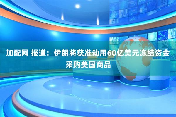 加配网 报道：伊朗将获准动用60亿美元冻结资金采购美国商品