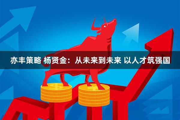 亦丰策略 杨贤金：从未来到未来 以人才筑强国
